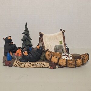 Big Sky Carvers Bearfoots Happy Campers Figurine Jeff Fleming Black Bears‎ Tents